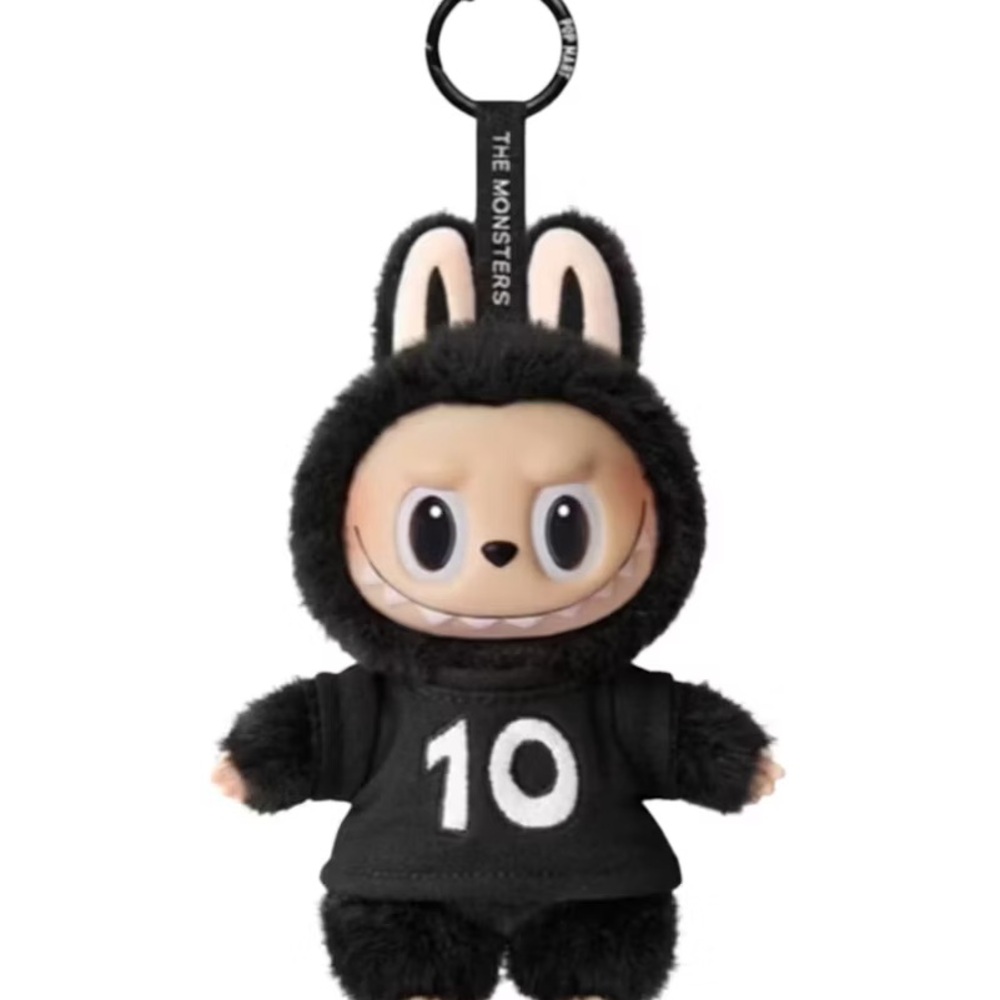 The Monsters Black Labubu 10th Anniversary Keychain